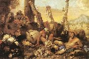CASTIGLIONE, Giovanni Benedetto The Fable of Diogenes oil painting on canvas